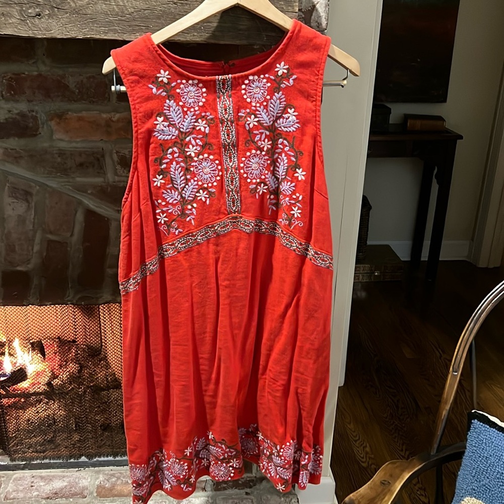 Anthropologie brand new embroidered dress
